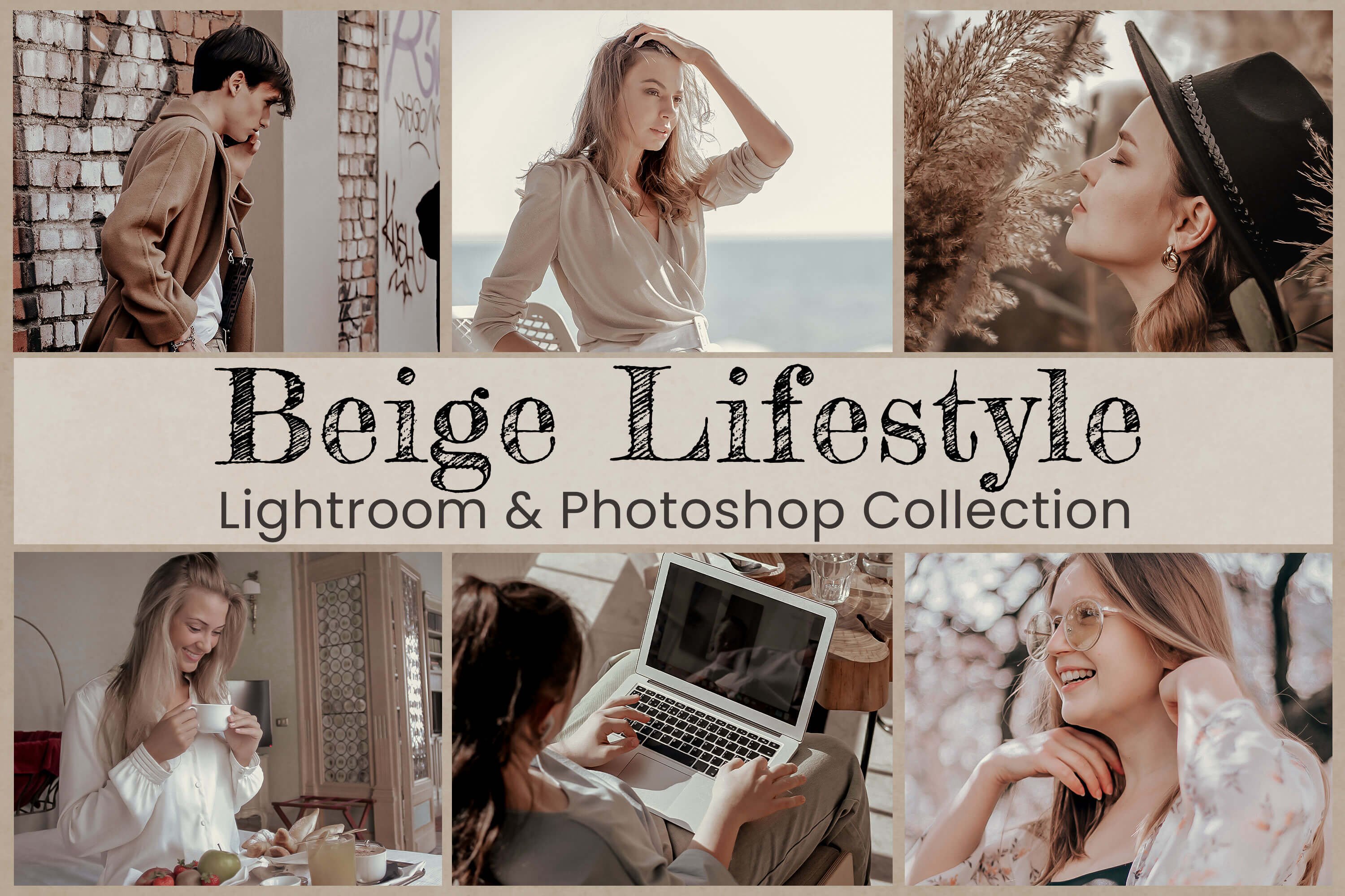 Beige Lifestyle lightroom presetscover image.