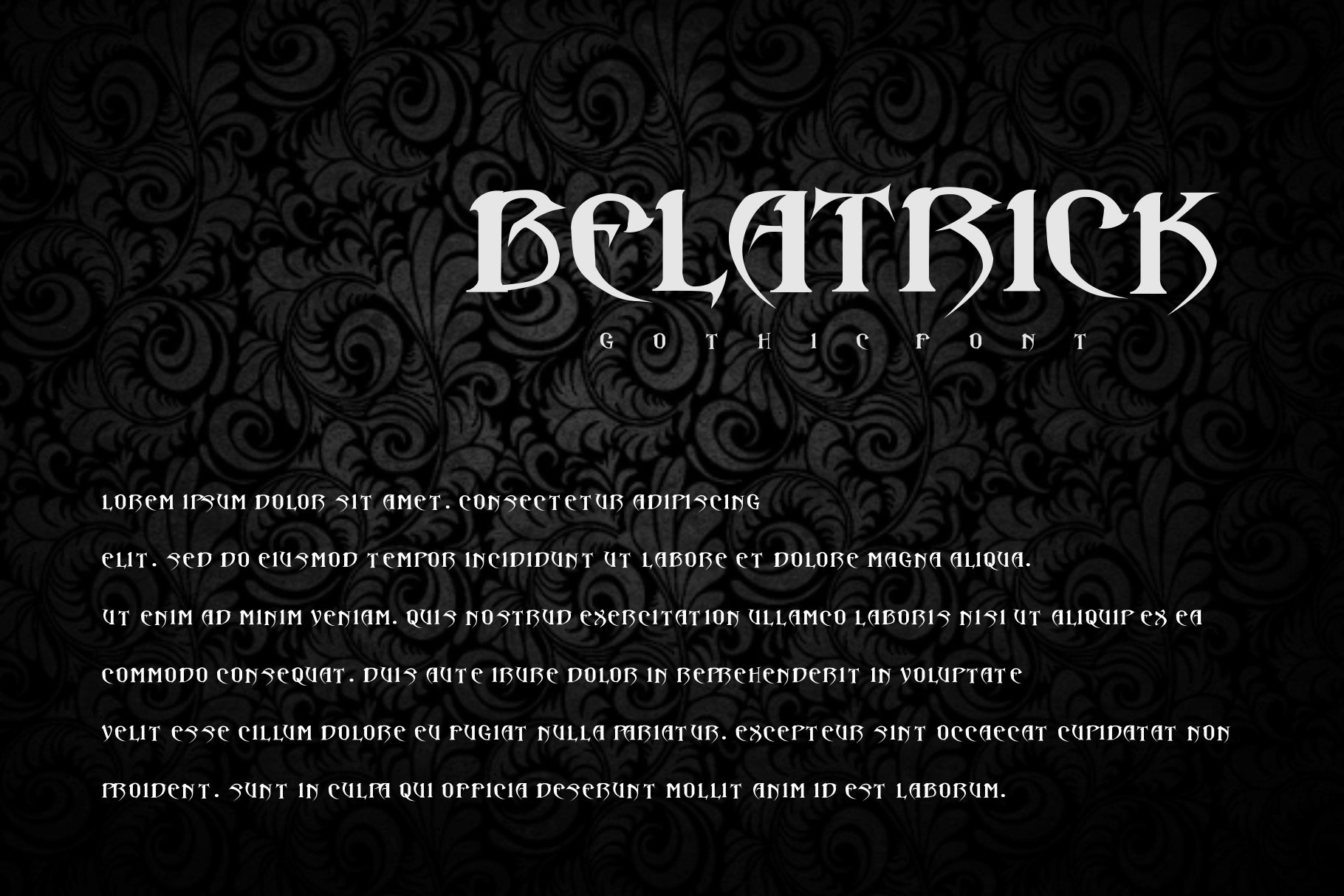 Belatrick - Blackletter Fontpreview image.
