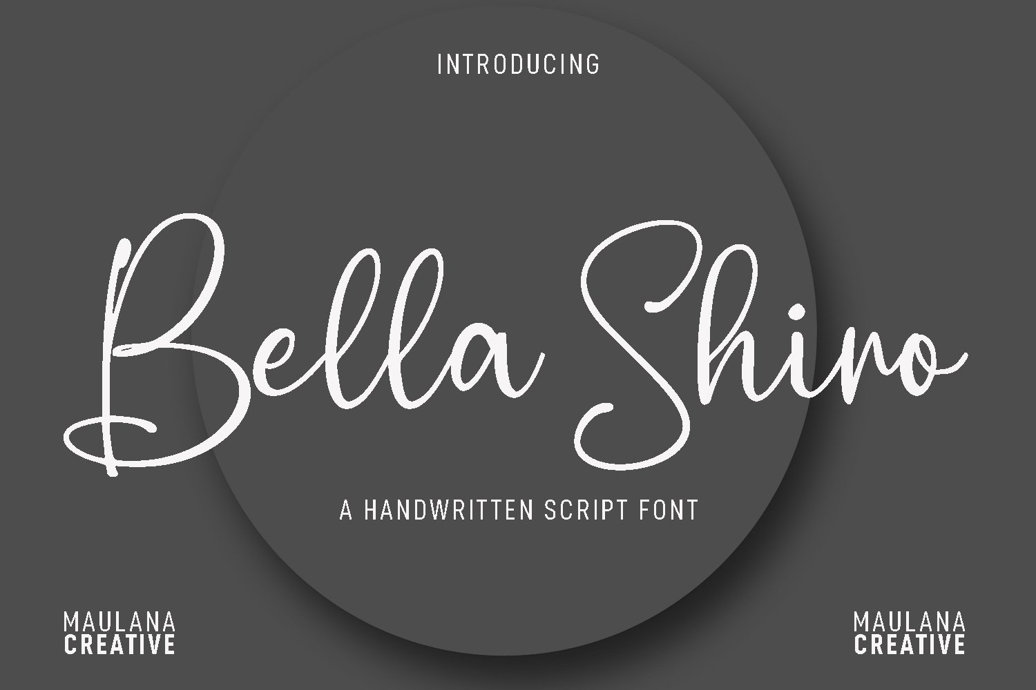 Bella Shiro Script Font cover image.