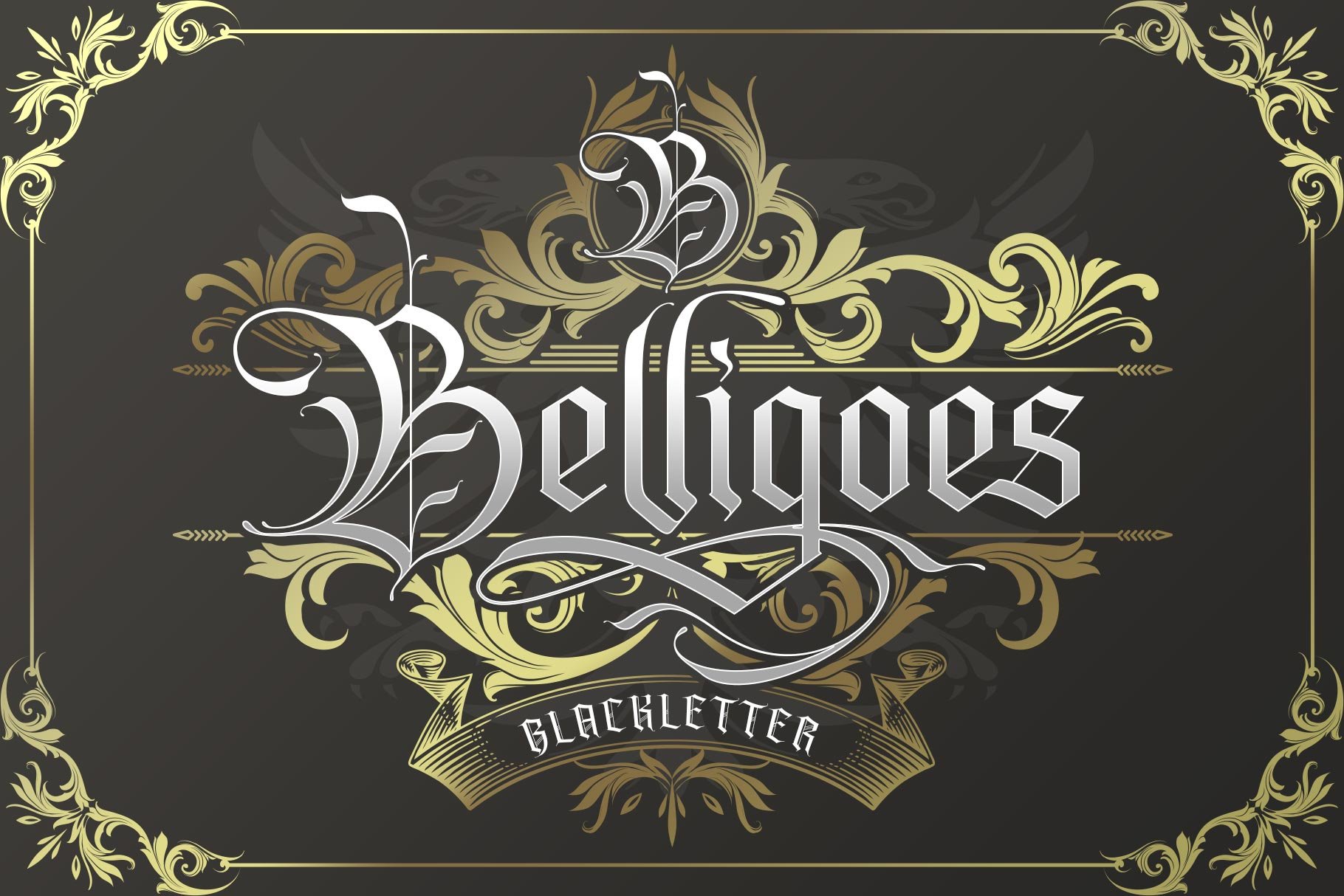 Belligoes Blackletter Font cover image.