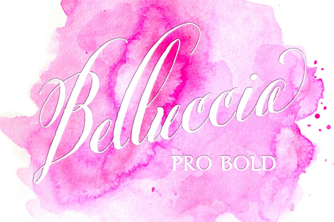 Belluccia Pro Bold Font cover image.