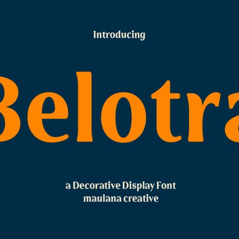 Belotra Decorative Display Font cover image.