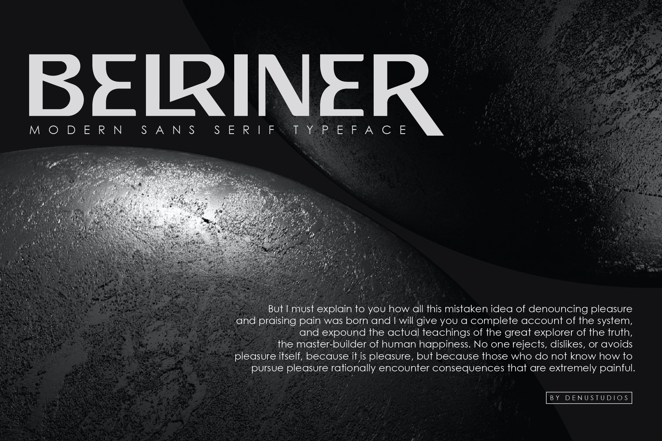 Belriner | Modern San Serif Typeface preview image.