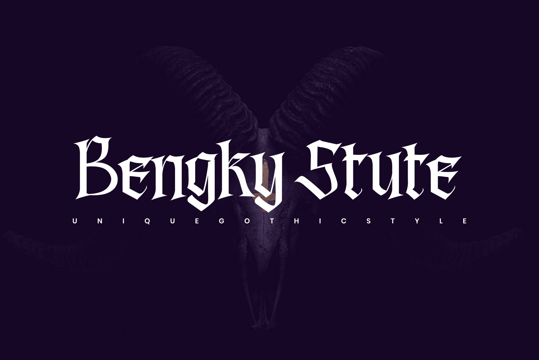 Bengky Stute - Blackletter Fontpreview image.