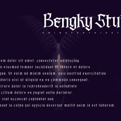 Bengky Stute - Blackletter Fontcover image.