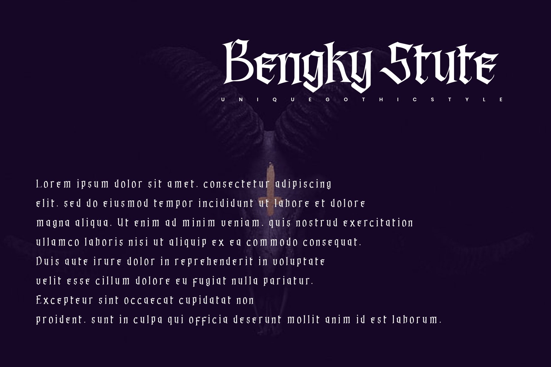 Bengky Stute - Blackletter Fontcover image.