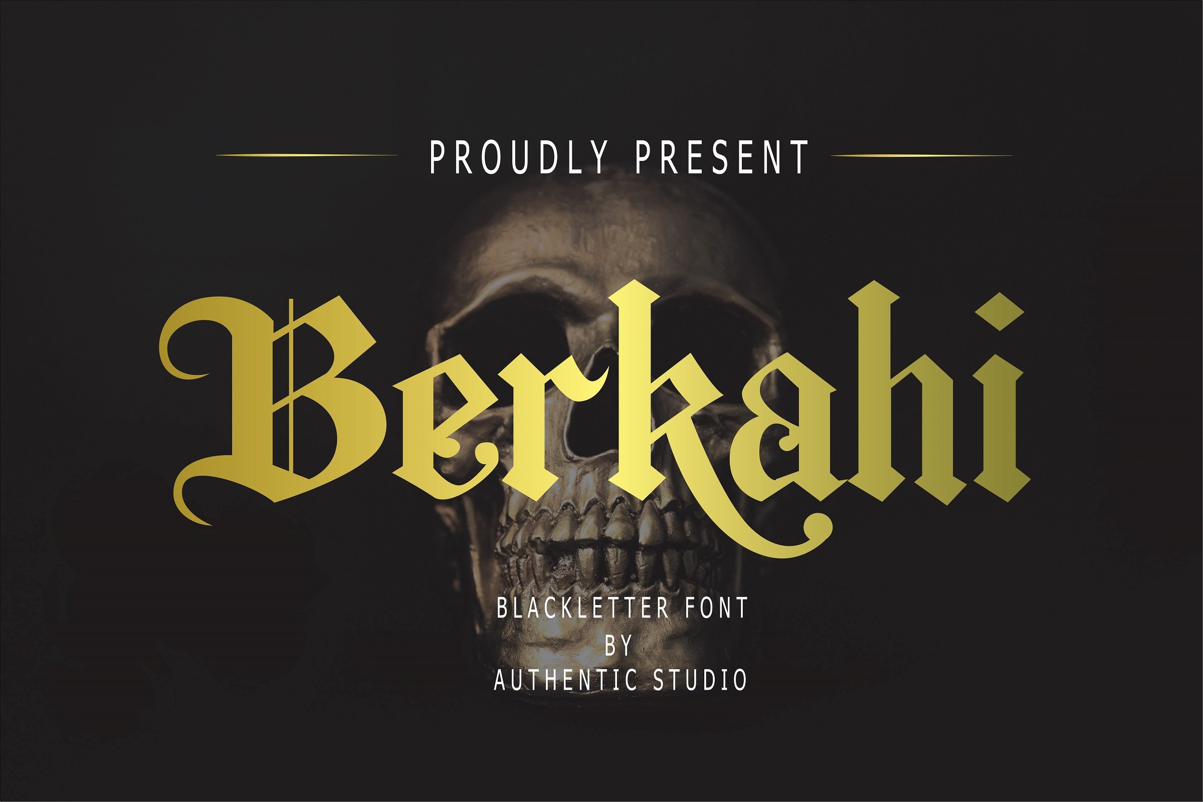 Berkahi Blackletter Font cover image.