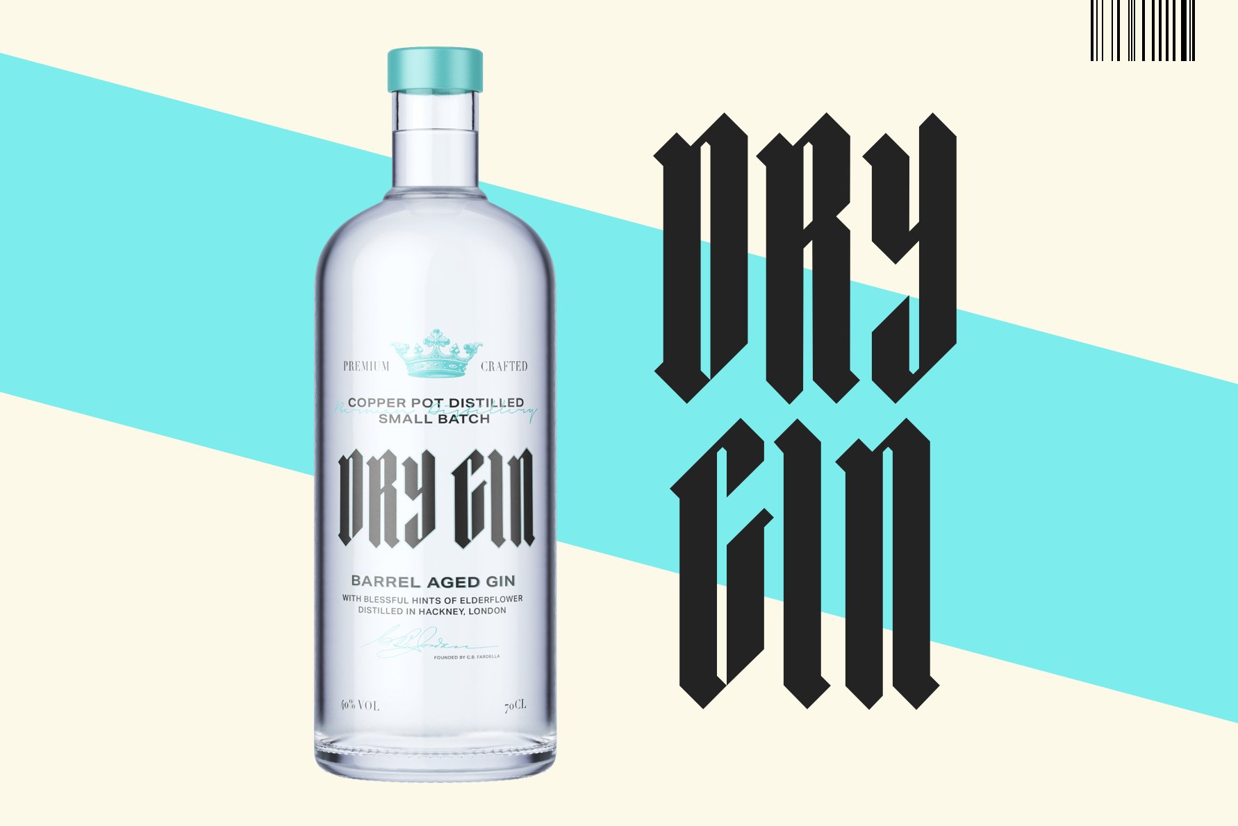 berman font typeface dry gin design packaging 664