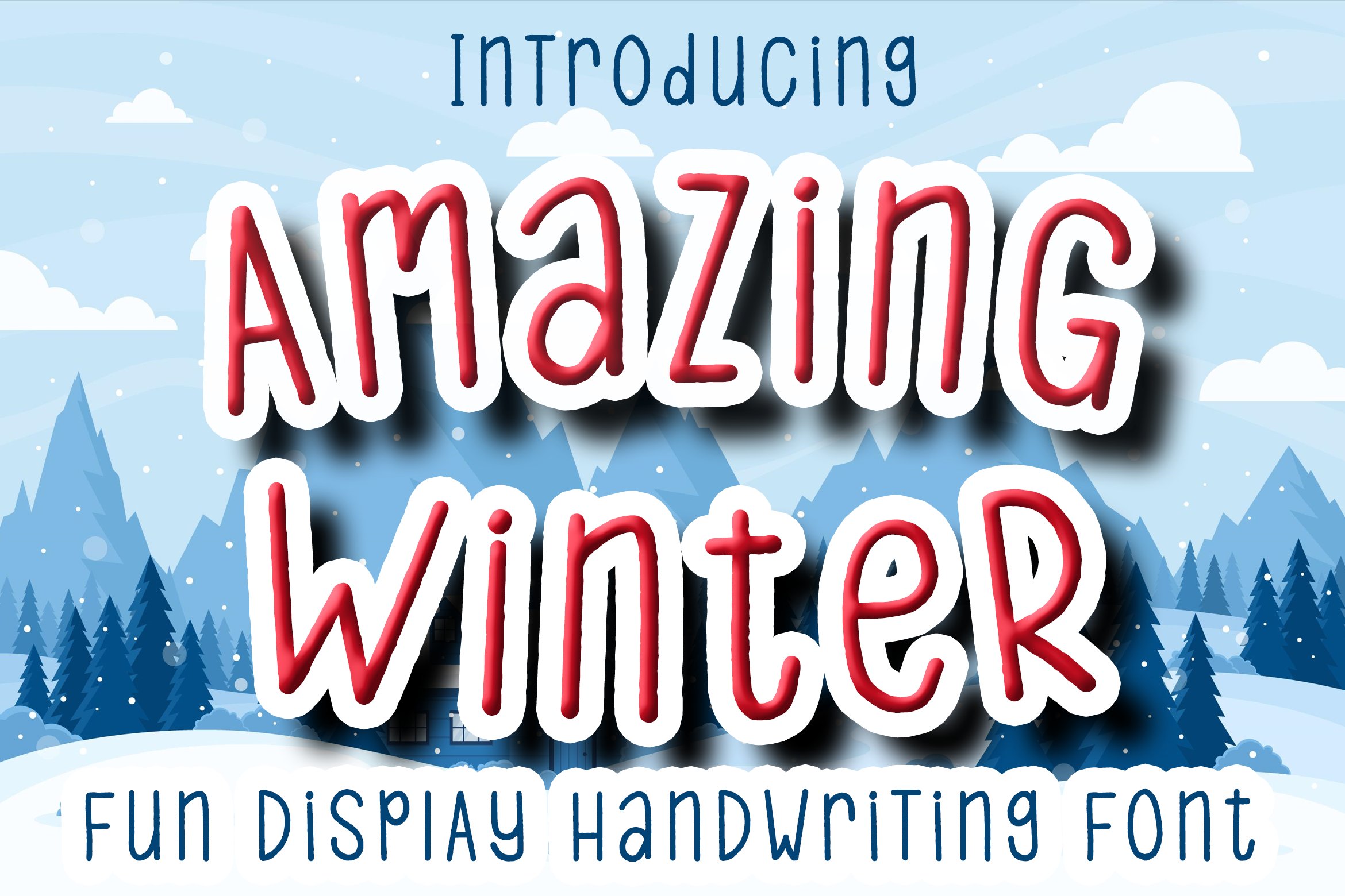 Amazing Winter | Cute Display Font cover image.