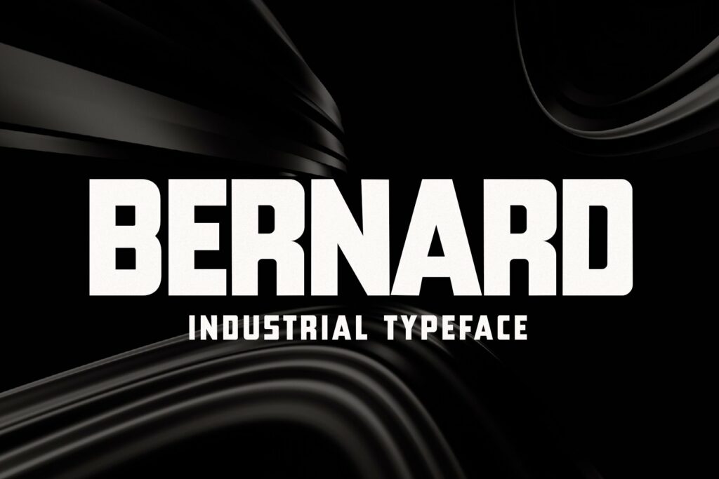 Bernard Industrial Typeface MasterBundles