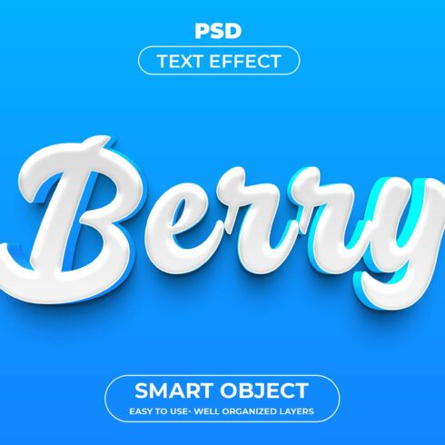 Berry 3D Editable psd Text Effectcover image.