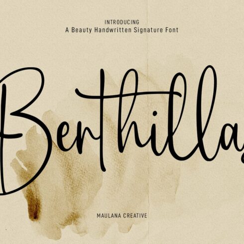 Berthillas Script Font cover image.