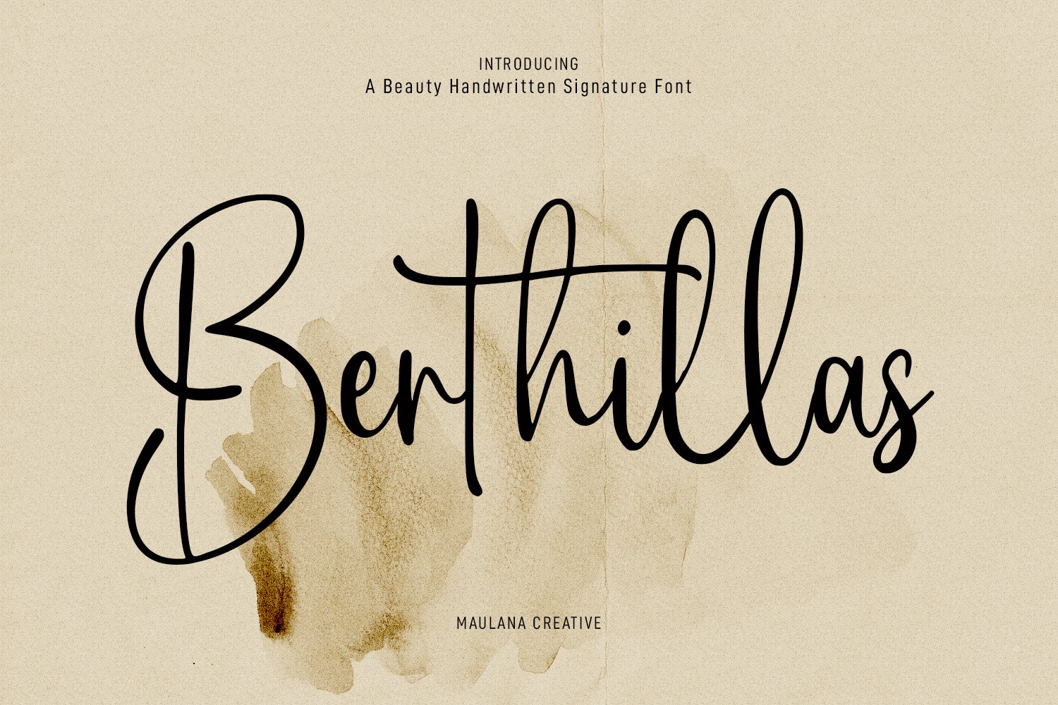 Berthillas Script Font cover image.