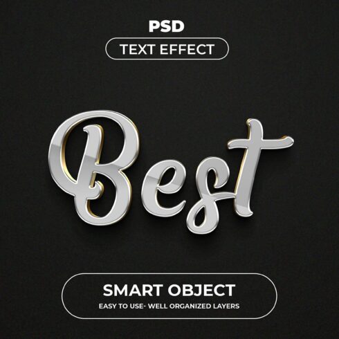 Best 3d Editable PSD Text Effectcover image.