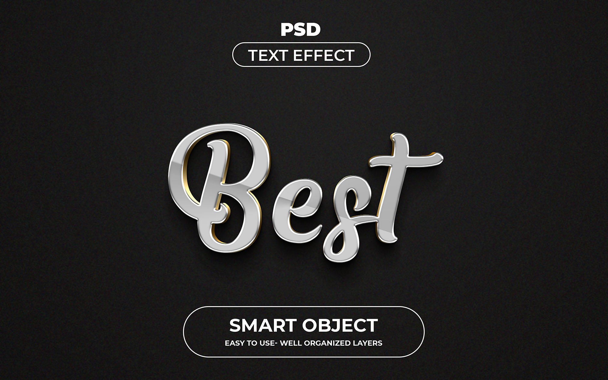 Best 3d Editable PSD Text Effectcover image.