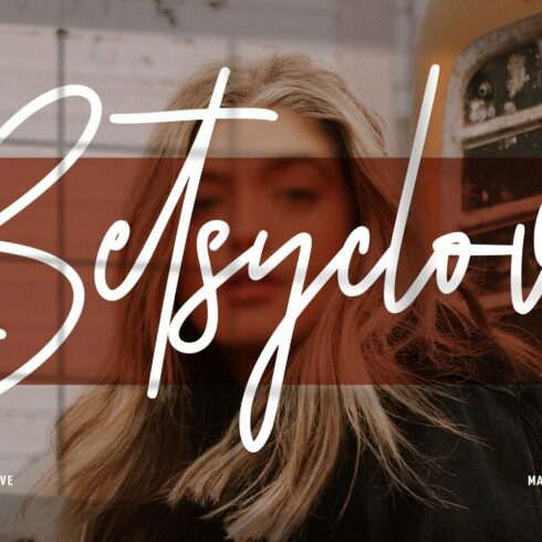 Betsyclove Signature Script Font cover image.