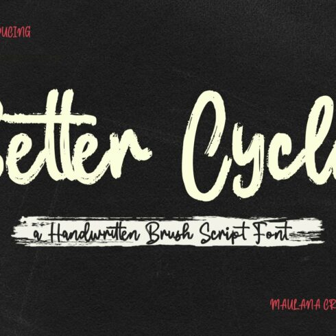 Better Cycles Handwritten Brush Font cover image.