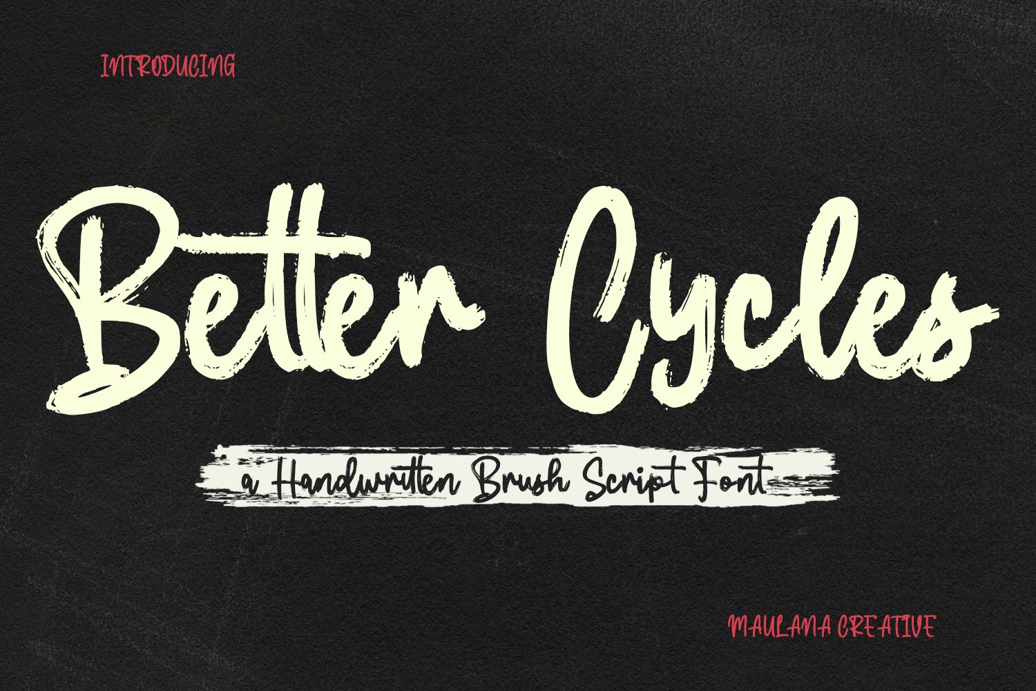 Better Cycles Handwritten Brush Font cover image.