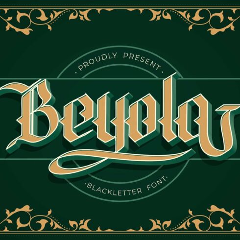 Beyola Blackletter Font cover image.