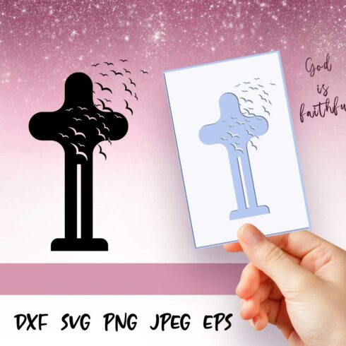 Christian Cross SVG PNG DXF EPS cover image.