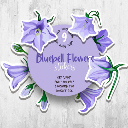 Clipart Blue bells | flower stickers png cover image.
