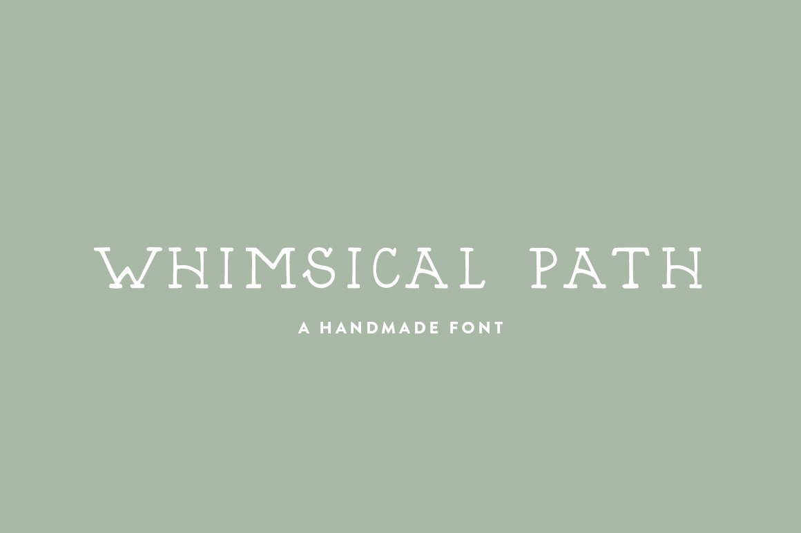 Whimsical Path / hand lettered font preview image.