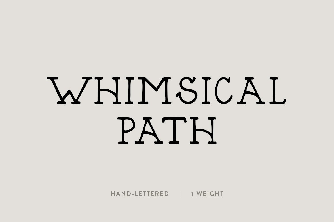 Whimsical Path / hand lettered font cover image.