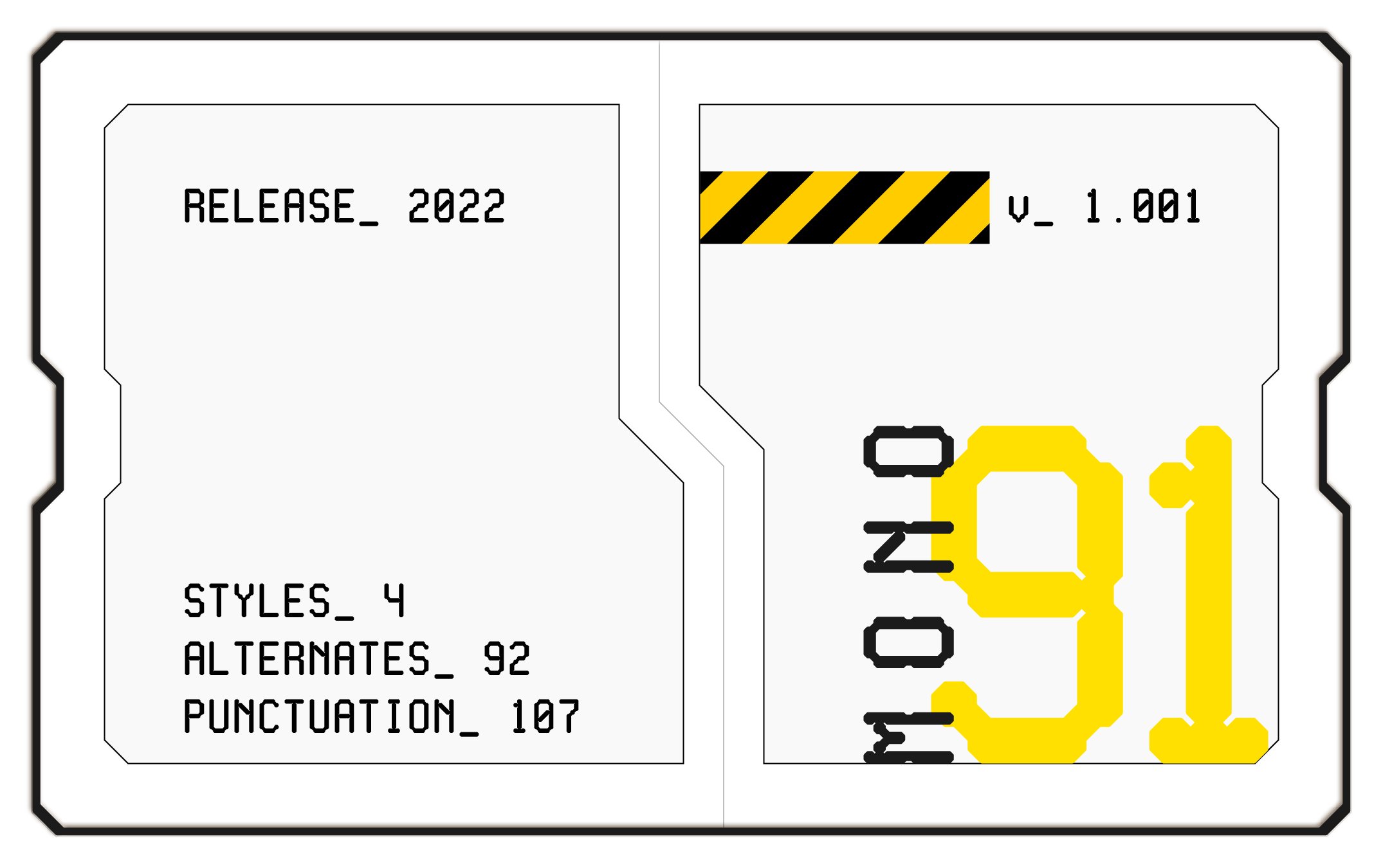 Mono 91 [Monospaced Font]cover image.