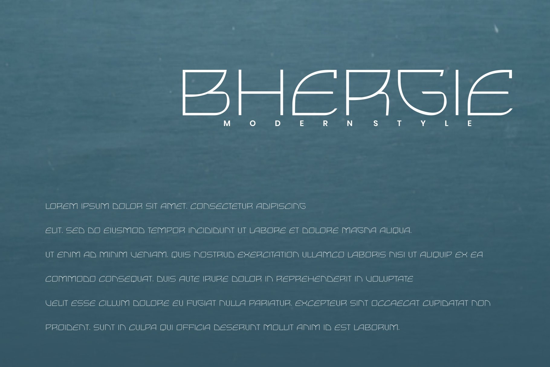 Bhergie - Modern Font preview image.