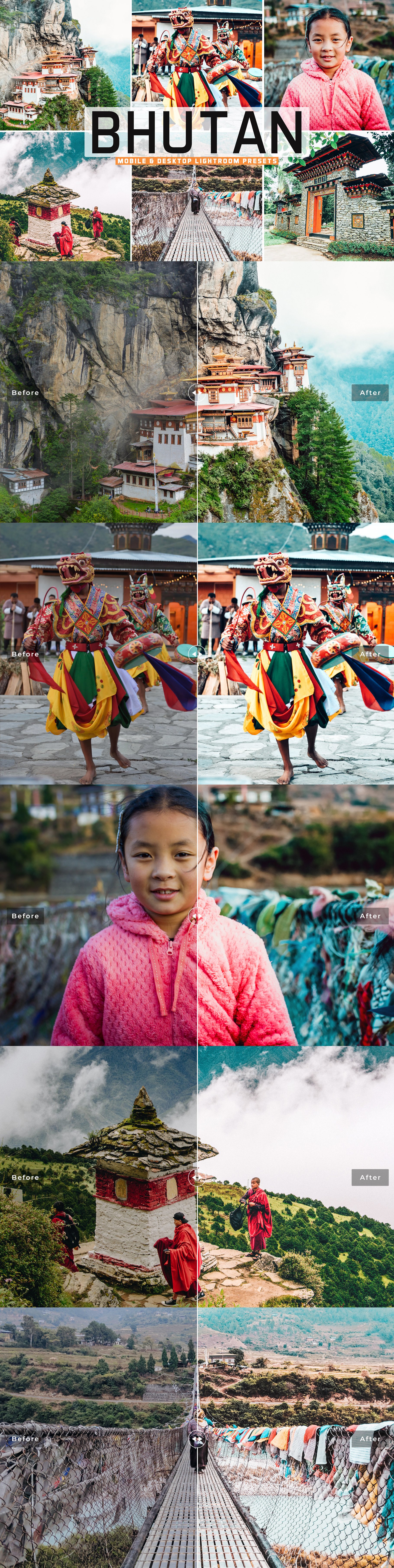 Bhutan Pro Lightroom Presetscover image.