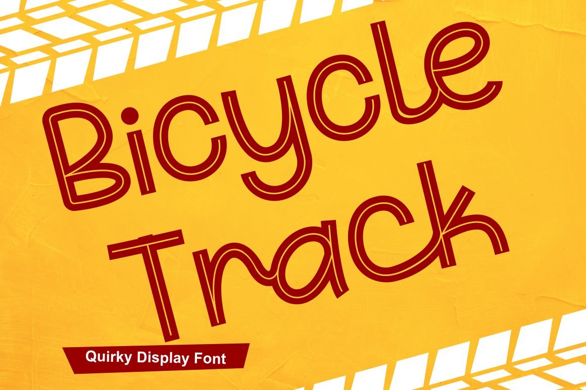 Bicycle Track - Quirky Display Font cover image.