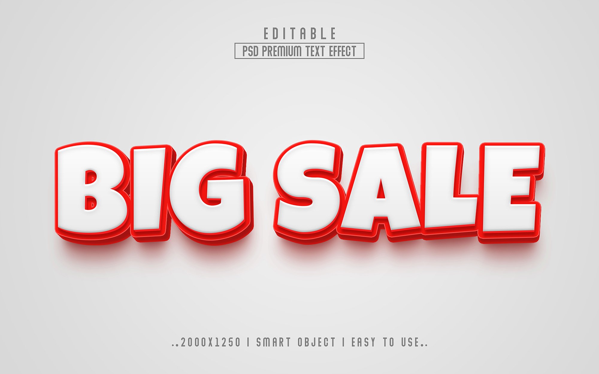 Big Sale 3D Editable Text Effectcover image.