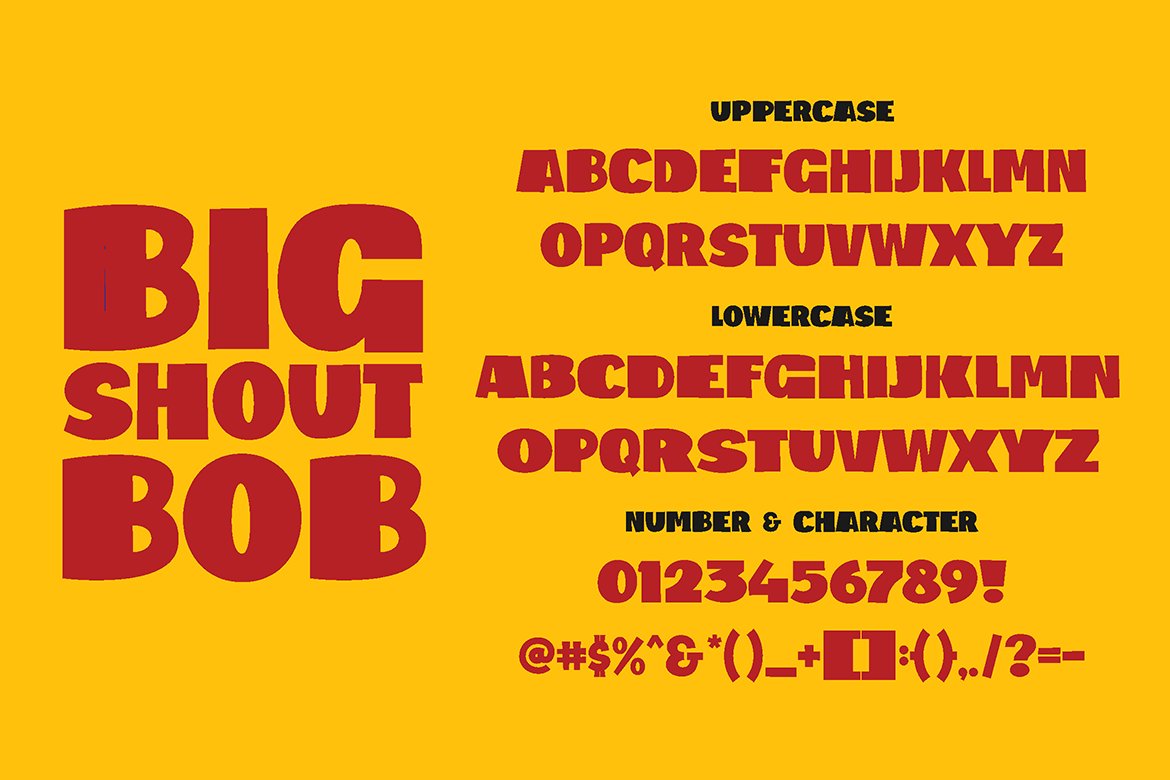 big shout bob comic cartoon font5 881