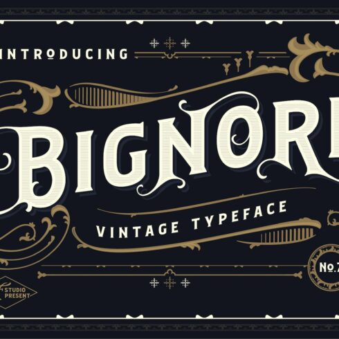 Bignord - Vintage Typeface cover image.