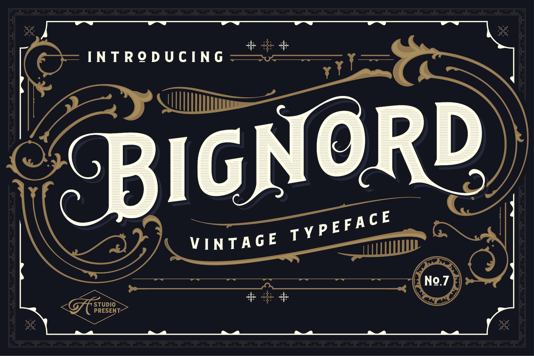 Bignord - Vintage Typeface cover image.