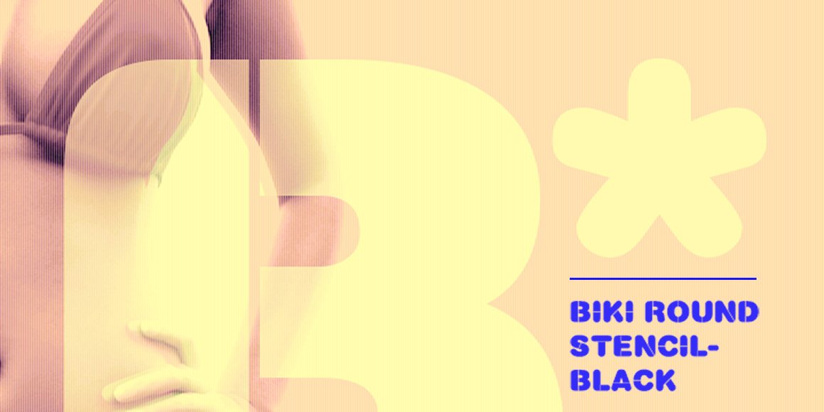 Biki Round Stencil - Black cover image.