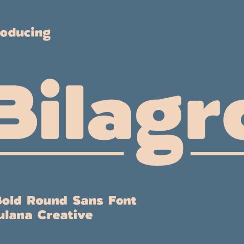 Bilagro Bold Round Sans Font cover image.