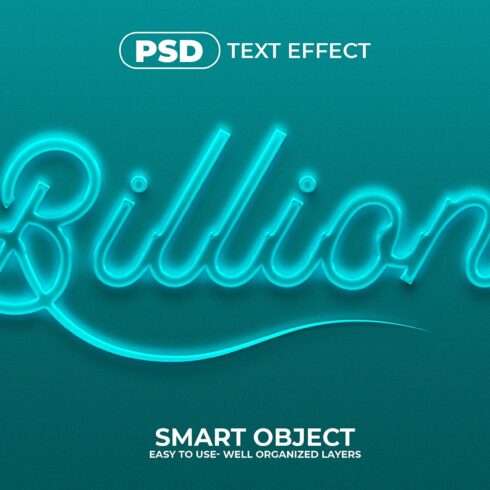 Billion 3d Editable Text Effectcover image.