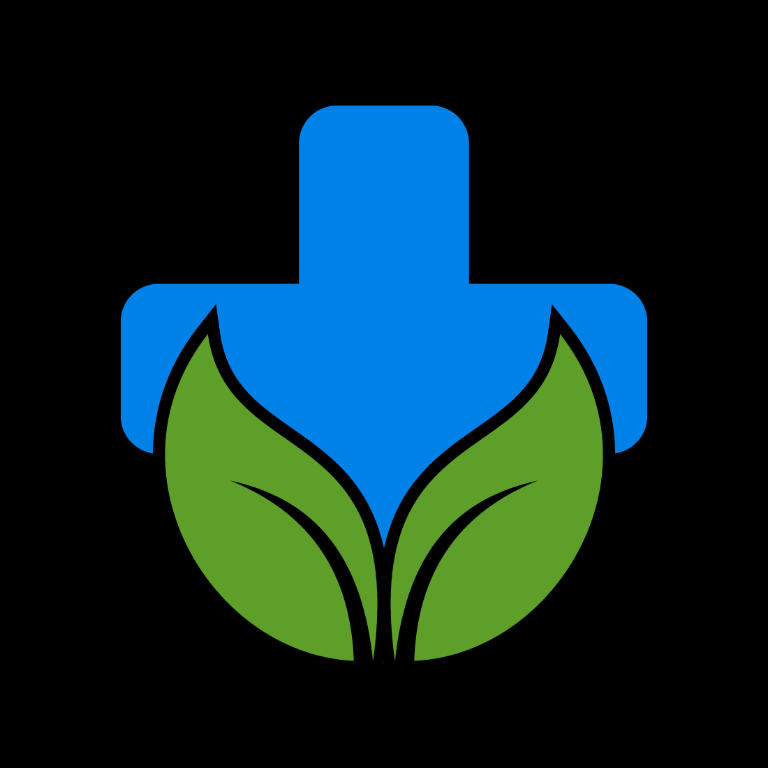 Biotechnology logo design, Vector design template cover image.