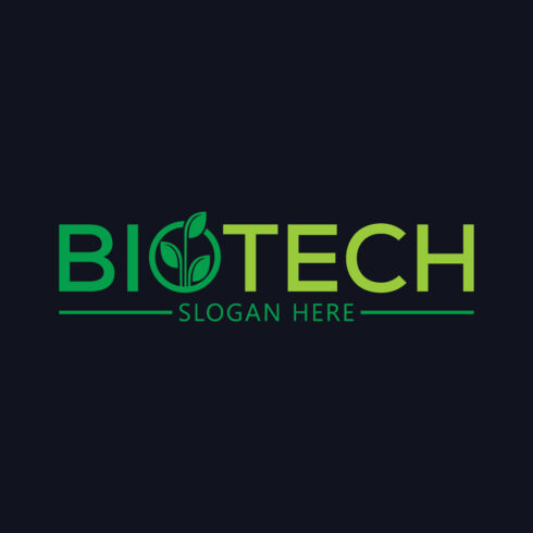 Biotechnology logo design, Vector design template cover image.