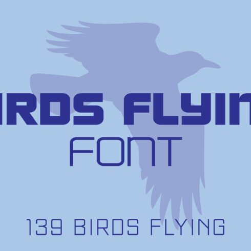 Birds Flying Font cover image.