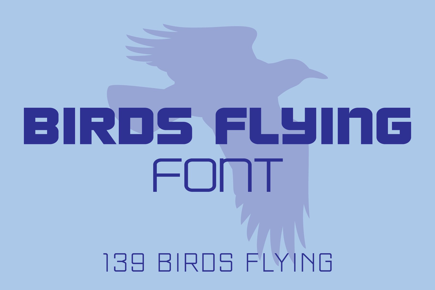 Birds Flying Font cover image.