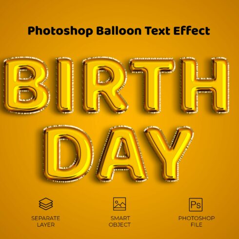 Birthday Balloon Text Style Effectcover image.