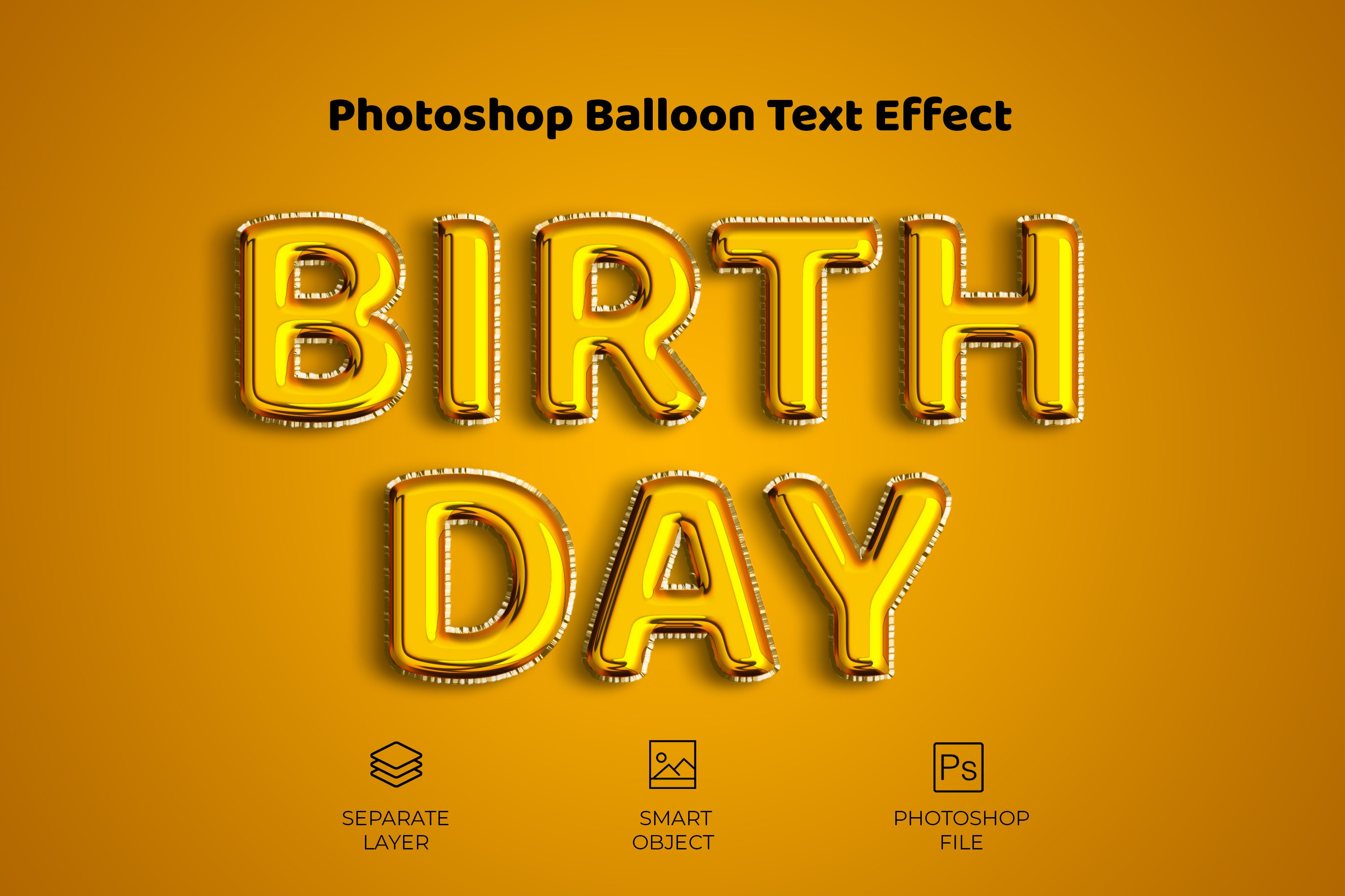 Birthday Balloon Text Style Effectcover image.
