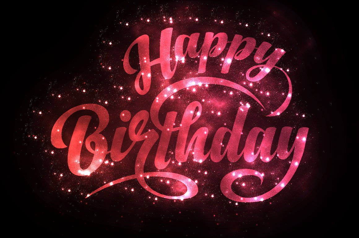 birthday text effect 881