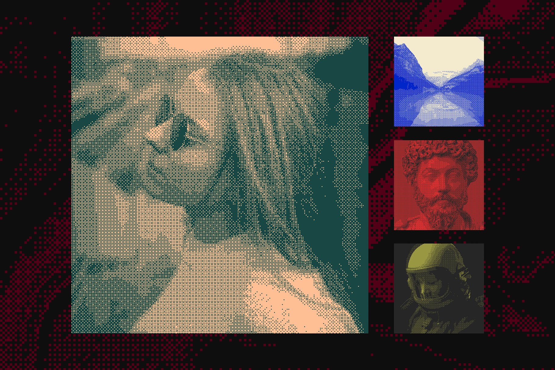 bitmap 8 bit convertor retro glitch scanline scan lines halftone effect pixel art bitmap cross dither 8bit pattern vintage bit old monochrome 9 643