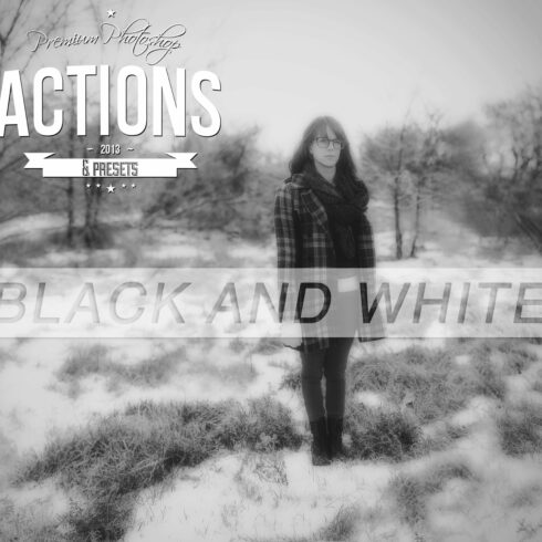 Black and White Photoshop Actionscover image.