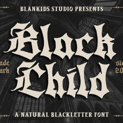 Black Child a Blackletter Font cover image.