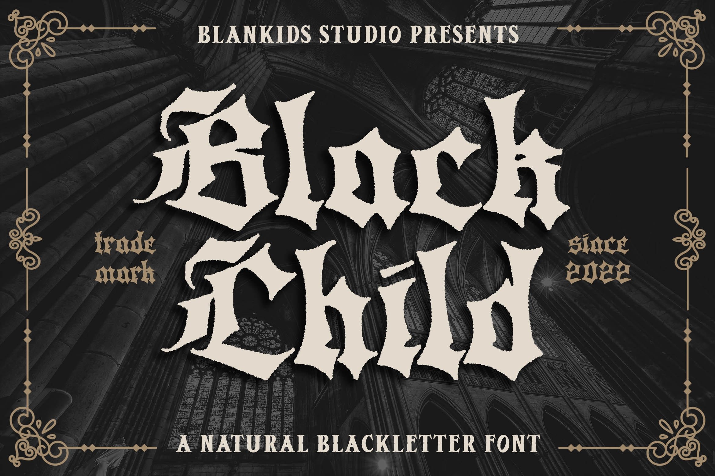 Black Child a Blackletter Font cover image.