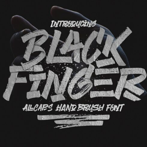 Black Finger Brush Font cover image.